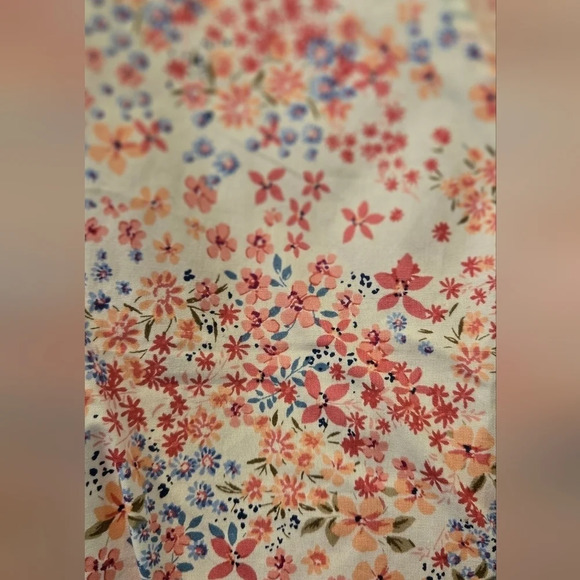 1State Poplin Smocked Waist Wrap Front Ruffle Sleeve Floral Top - Picture 5 of 6